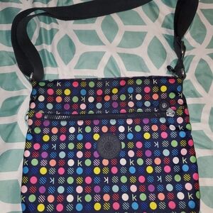 Kipling Multicolor Polka Dot Crossbody Bag